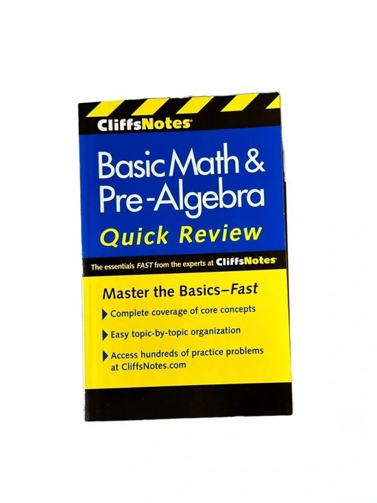 Cliffs Notes Basic Math & Pre-Algebra Quick Review - Picture 1 of 2